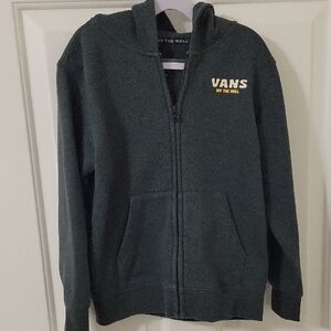 Boys Vans Green Zip Hoodie Size 6